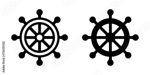 Ship Wheel icon. sign for mobile concept and web design. vector illustration