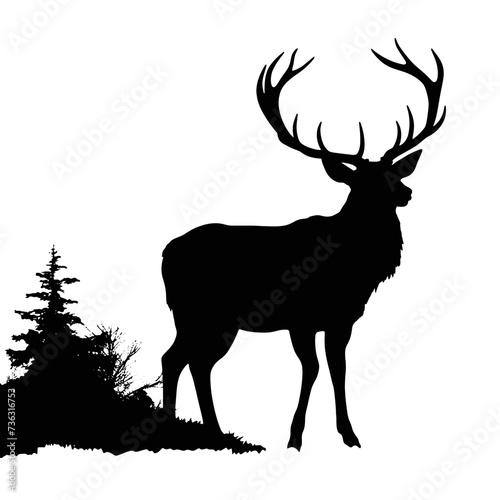 deer silhouette vector