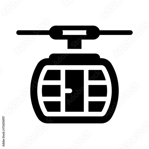 cable car glyph icon