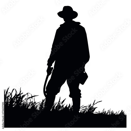 farmer silhouette