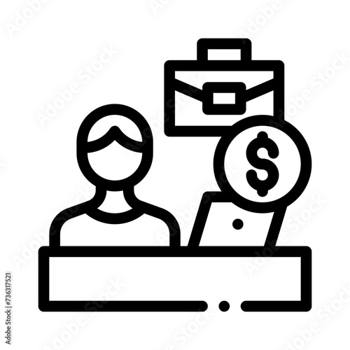self employed line icon