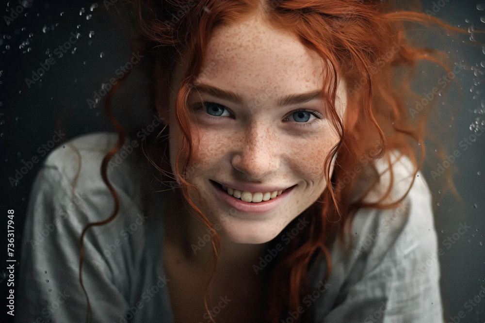 beautiful lady with freckles, big smile, ruby eyes, pigtails hair, dark makeup, hyper detailed photography, soft light, head and shoulders portrait, cover beautiful lady with freckles, big smile, ruby eyes, pigtails hair, dark makeup, hyper detailed photography, soft light, head and shoulders portrait, cover