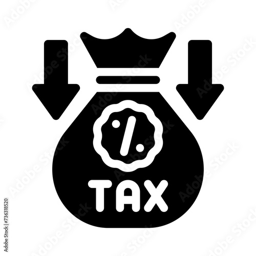 tax glyph icon