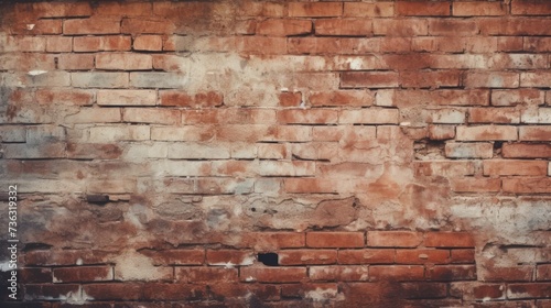 The background of the brick wall is in Rust color