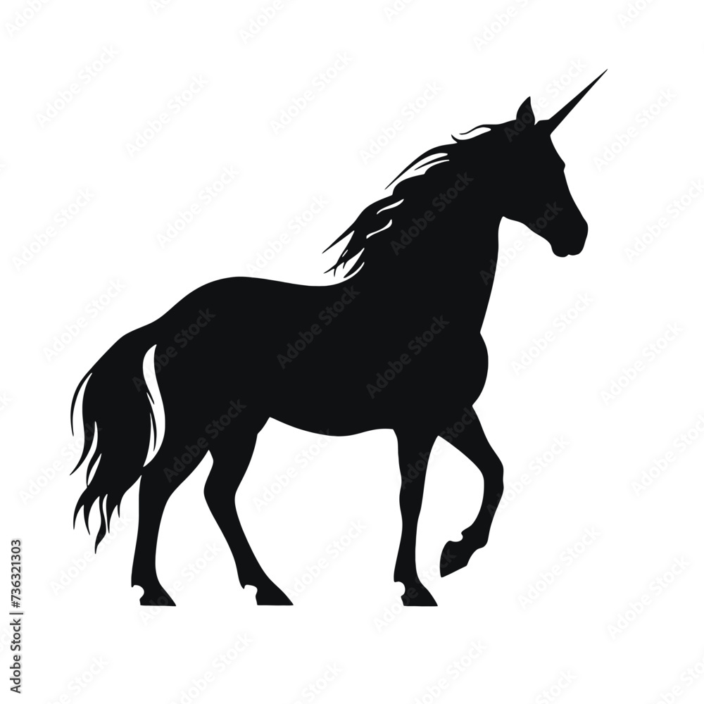 silhouette of a unicorn
