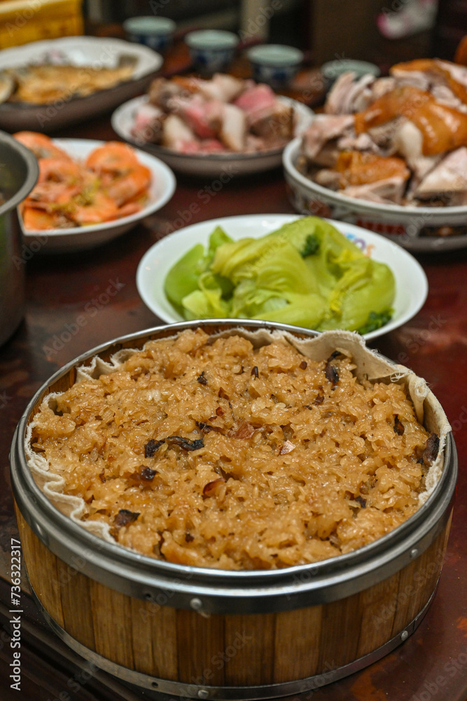 Chinese New Year dishes on Chinese New Year's Eve in Chinese New Year celebrations .
