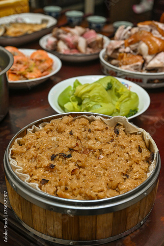 Chinese New Year dishes on Chinese New Year's Eve in Chinese New Year celebrations .  © kuenlin