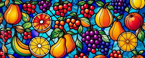 abstract colourful fruits background , fruits website banner background © P.W-PHOTO-FILMS