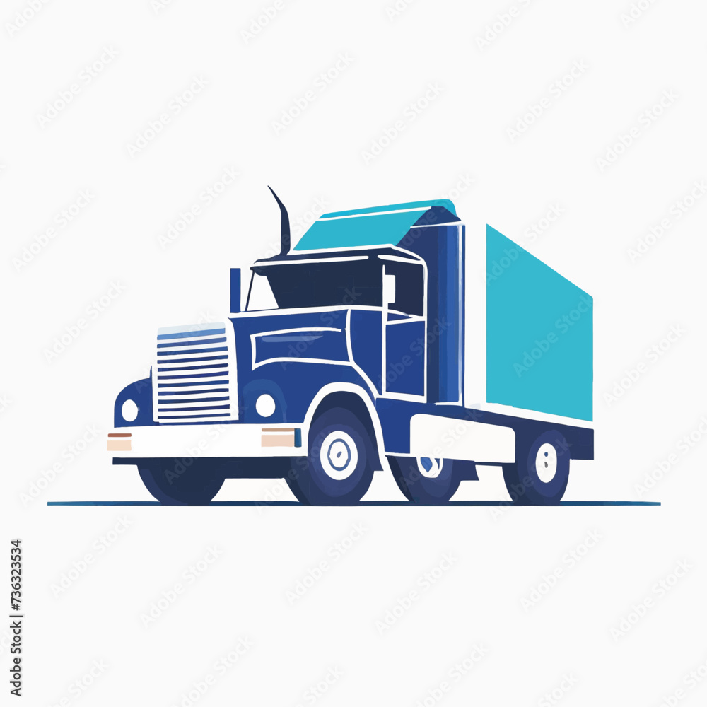 truck logo on a white background 