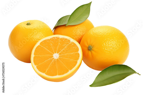 citrus fruit cutted view, looks very tasty for eating purpose realistic isolated on white background or png transparent background