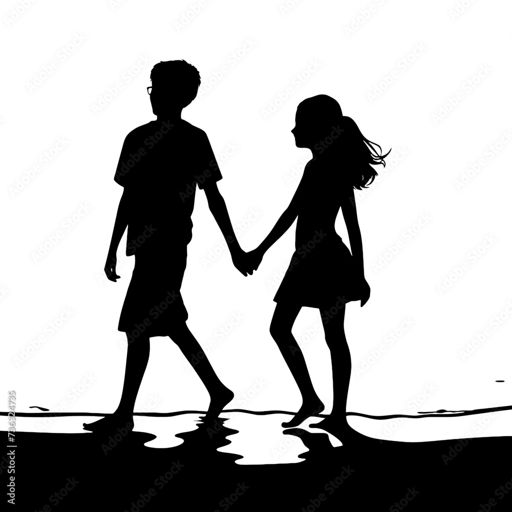 silhouette of a couple silhouette of a couple