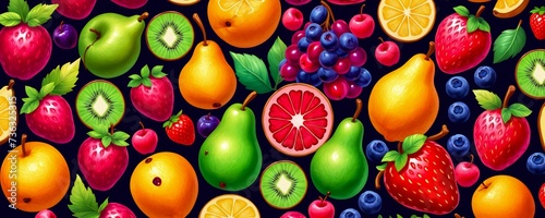 abstract colourful fruits background   fruits website banner background