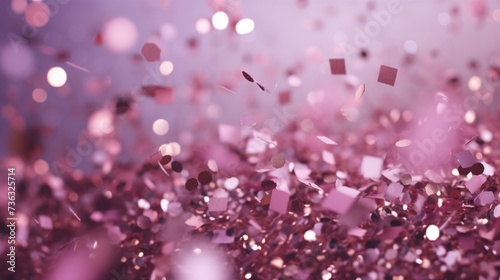 The background of the confetti scattering is in Mauve color. © Various Backgrounds