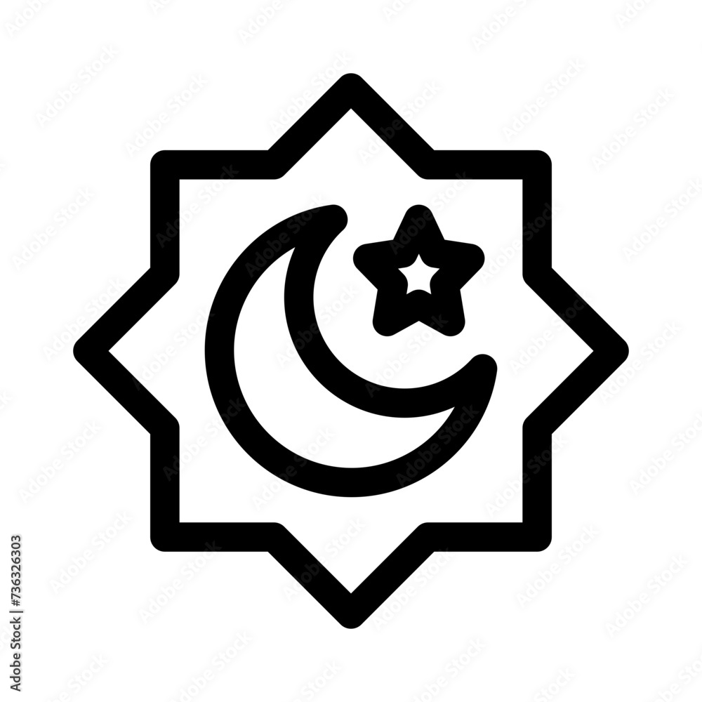 rub el hizb line icon