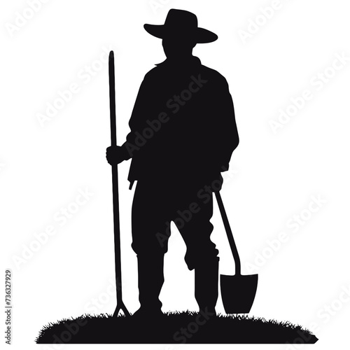 farmer  silhouette