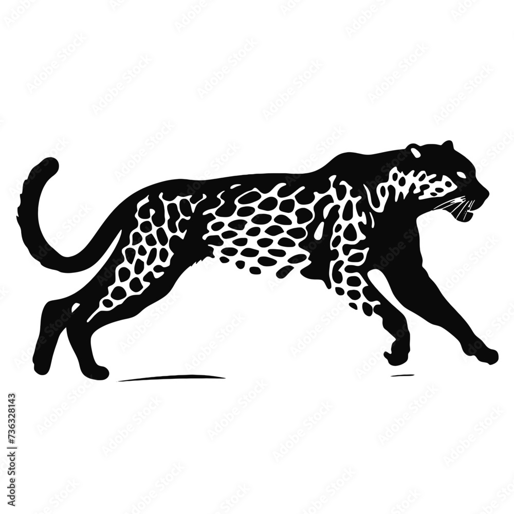 Fototapeta premium cheetah silhouette 