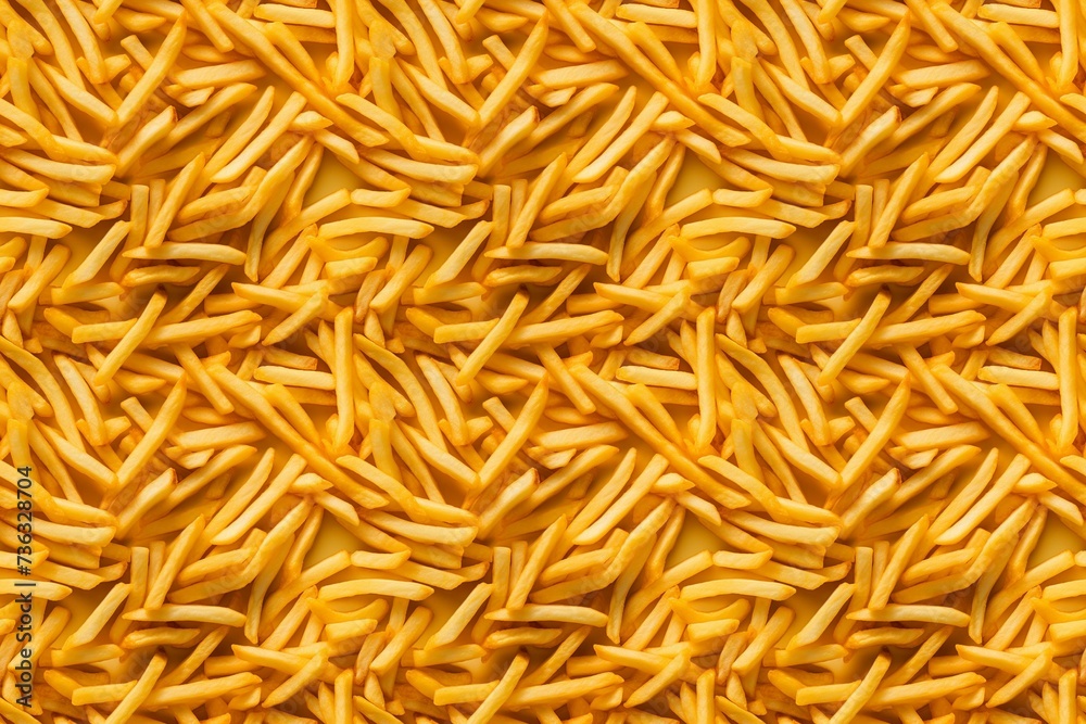 Full frame background of crunchy stick snacks with vivid yellow color