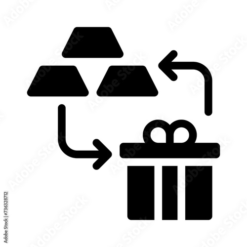 barter glyph icon