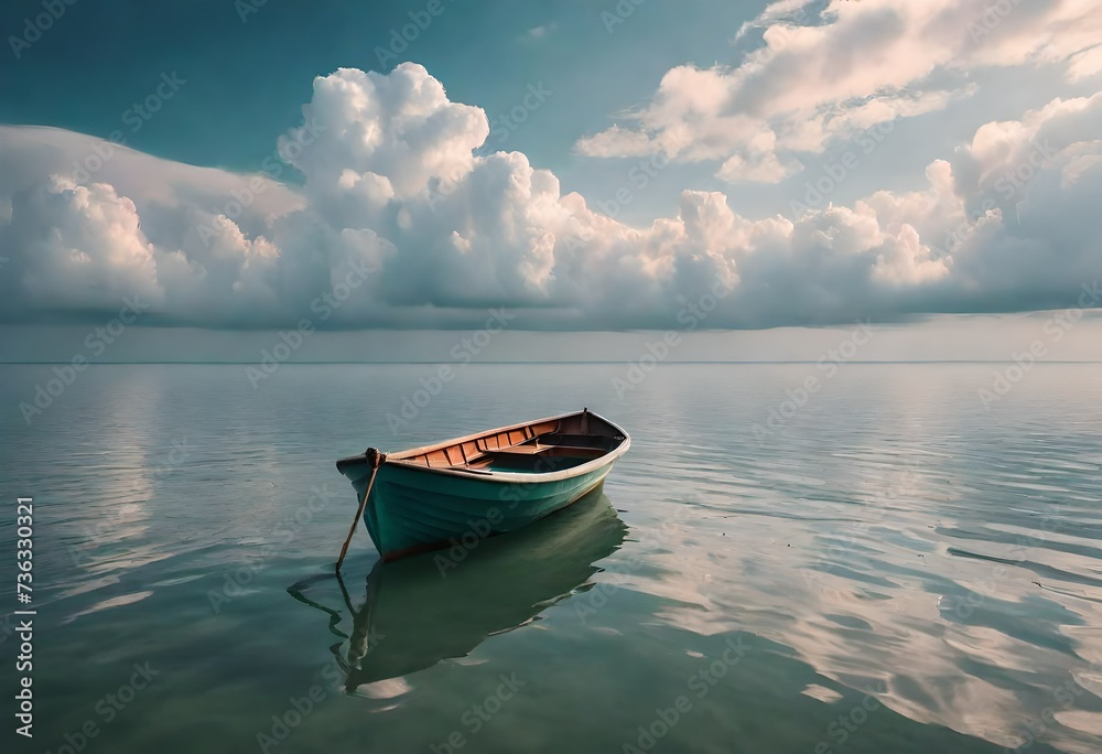 Fototapeta boat on the sea