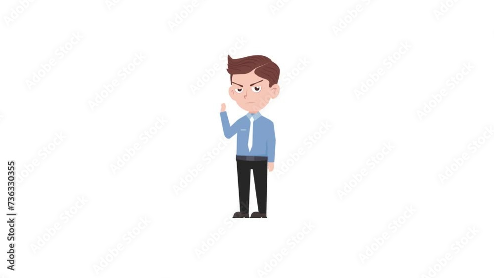 Cartoon character Refuse reaction background and 2d animation 4k, cartoon man, businessman Refuse, animated boy Cartoon character Refuse reaction background and 2d animation 4k, cartoon man, businessman Refuse, animated boy