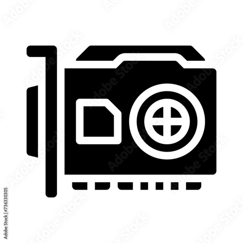 video card glyph icon