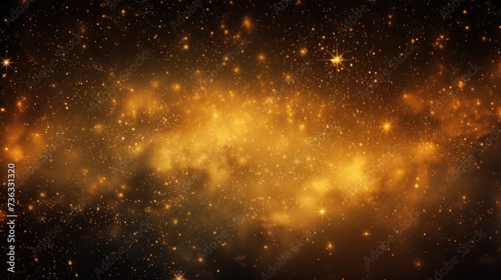 The background of the starry sky is in Amber color.
