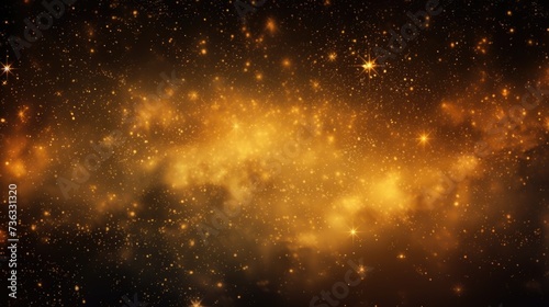 The background of the starry sky is in Amber color.