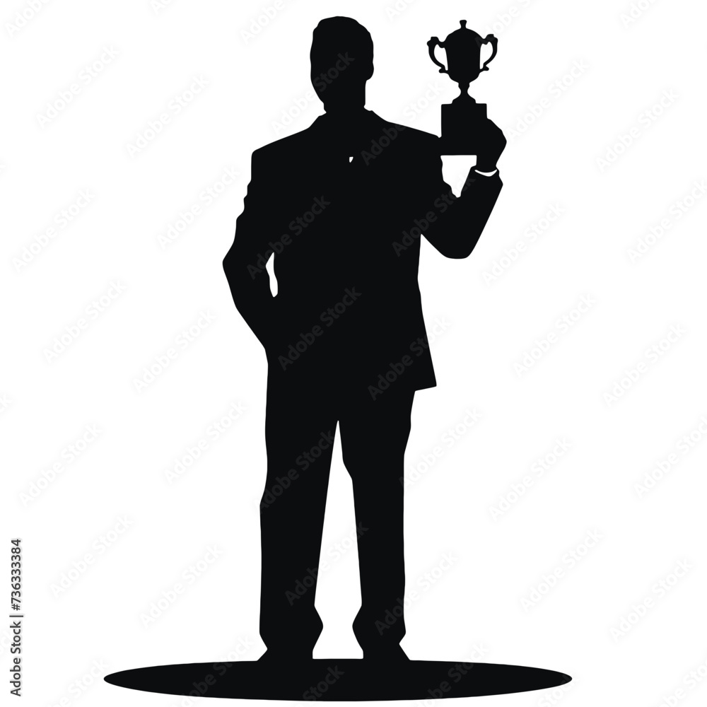 silhouette of a man with a cup silhouette of a man with a cup