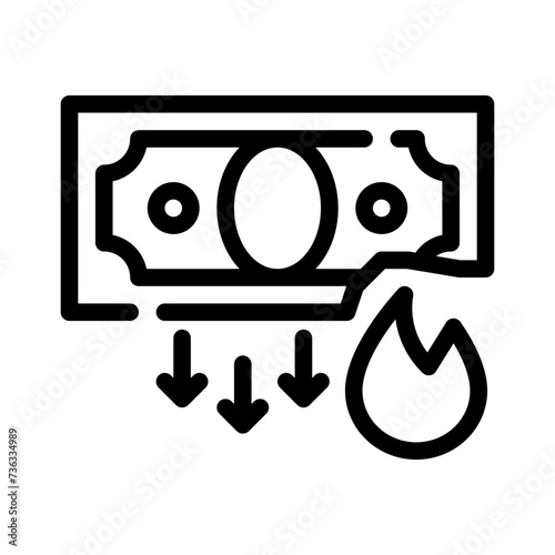 bankruptcy line icon