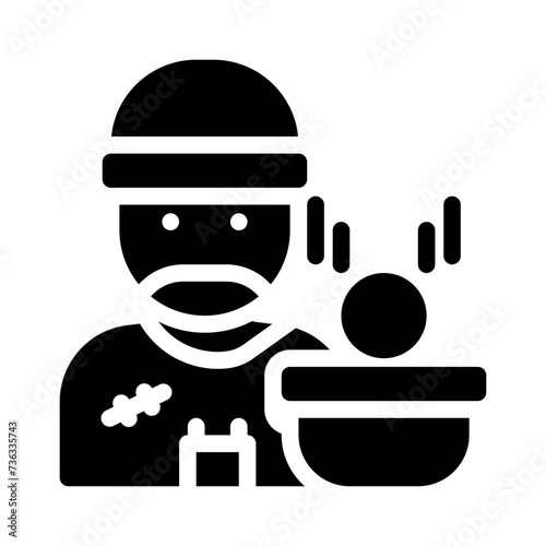 homeless glyph icon
