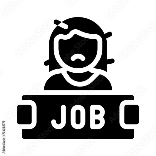 jobless glyph icon
