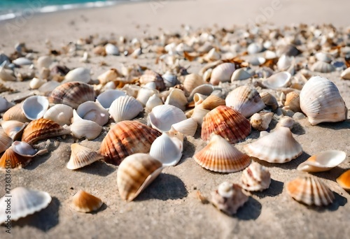 seashells on the beach © Aqsa