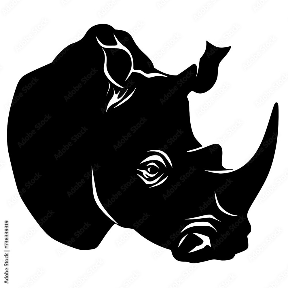 Obraz premium rhino silhouette