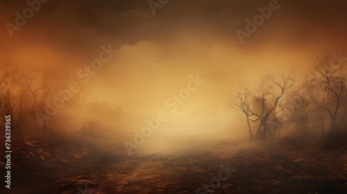 Umber Color Fog Background.