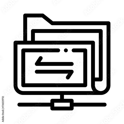 file sharing line icon