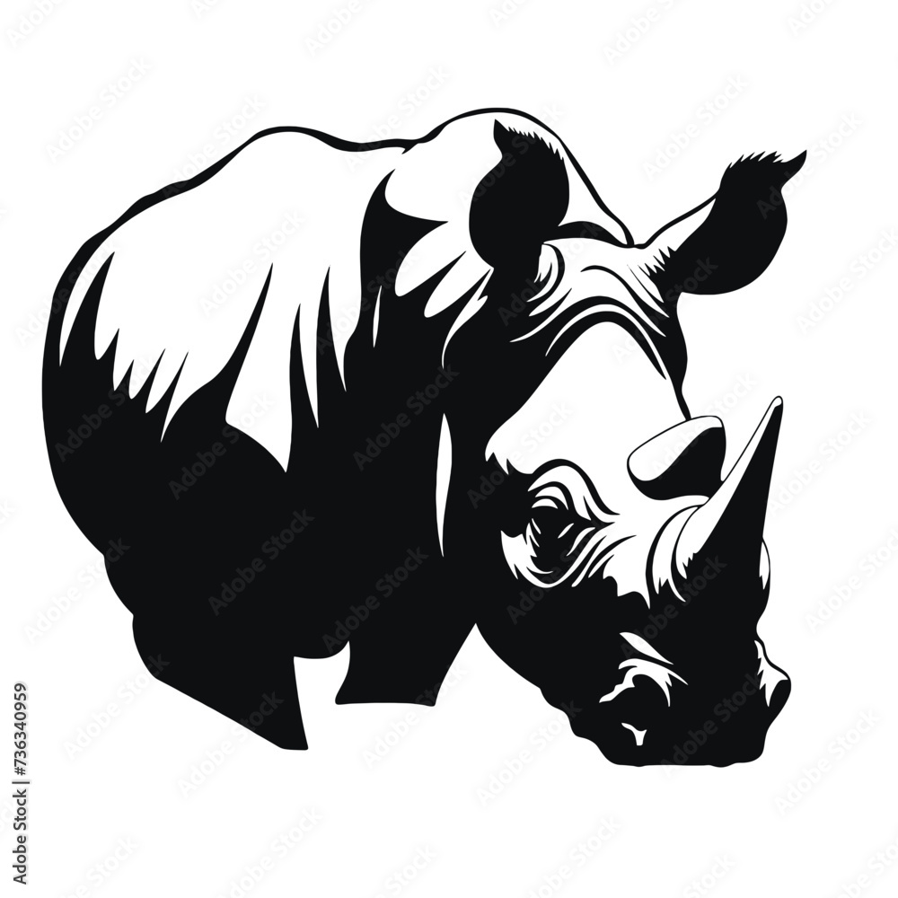 rhino illustration rhino illustration