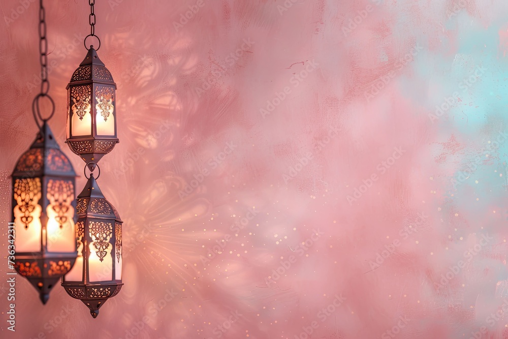 Islam people in ramadhan with a lantern on the mosque, food, happpy vibes, islamic and floating lantern background Islam people in ramadhan with a lantern on the mosque, food, happpy vibes, islamic and floating lantern background
