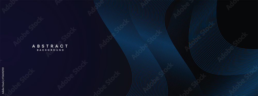 Dark Navy Blue Abstract Waving Circles Lines Technology Background. Modern Blue Gradient with Glowing Lines Shiny Geometric Shape Diagonal. for Brochure, Cover, Poster, Banner, Website, Header, flyer Dark Navy Blue Abstract Waving Circles Lines Technology Background. Modern Blue Gradient with Glowing Lines Shiny Geometric Shape Diagonal. for Brochure, Cover, Poster, Banner, Website, Header, flyer