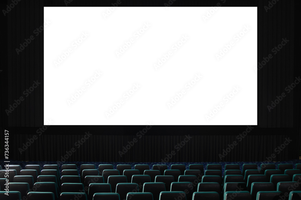 Fototapeta premium movie theater with blank screen