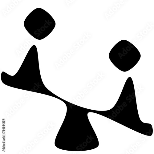 playground vector icon - simple round curve