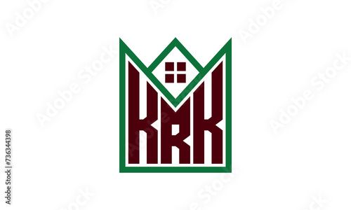 KRK initial letter real estate builders logo design vector. construction ,housing, home marker, property, building, apartment, flat, compartment, business, corporate, house rent, rental, commercial