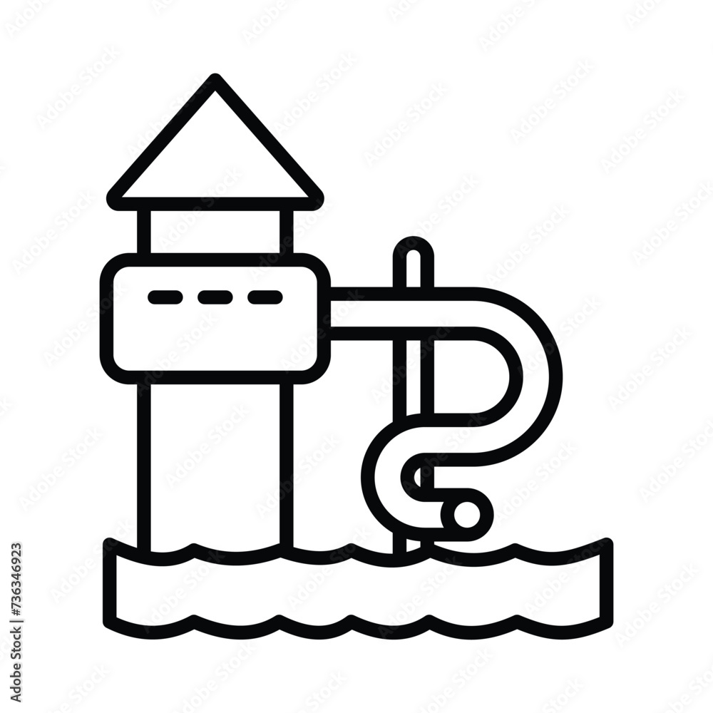 Water Slide Icon vector. Stock illustration. Water Slide Icon vector. Stock illustration.