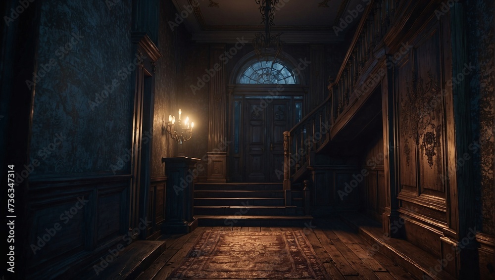 Step cautiously into the shadows of the forsaken mansion, where secrets lie in wait Generative AI