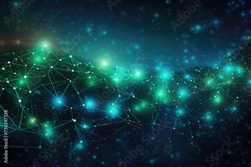 Connection structure. 3d rendering, Abstract technology background with connecting dots and lines. 3D Rendering, Ai generated