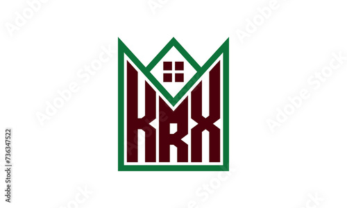 KRX initial letter real estate builders logo design vector. construction ,housing, home marker, property, building, apartment, flat, compartment, business, corporate, house rent, rental, commercial photo