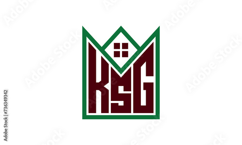 KSG initial letter real estate builders logo design vector. construction ,housing, home marker, property, building, apartment, flat, compartment, business, corporate, house rent, rental, commercial photo