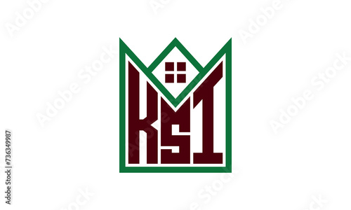 KSI initial letter real estate builders logo design vector. construction ,housing, home marker, property, building, apartment, flat, compartment, business, corporate, house rent, rental, commercial photo