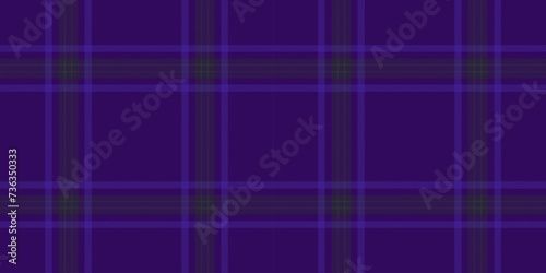 Customizable check tartan textile, purity vector pattern background. Path plaid seamless fabric texture in violet and dark colors.