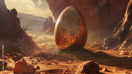 Giant egg in a nest on Mars humans discover amidst red forest whispers