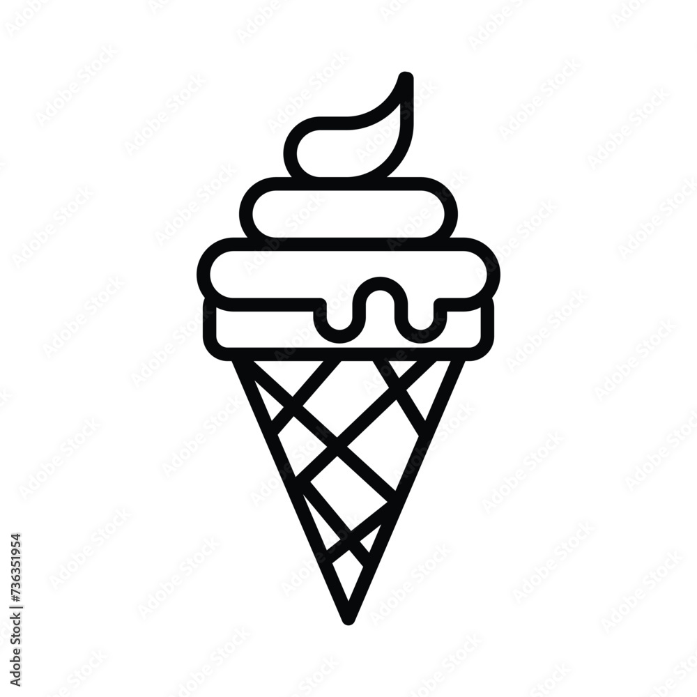 Ice Cream Icon vector. Stock illustration. Ice Cream Icon vector. Stock illustration.